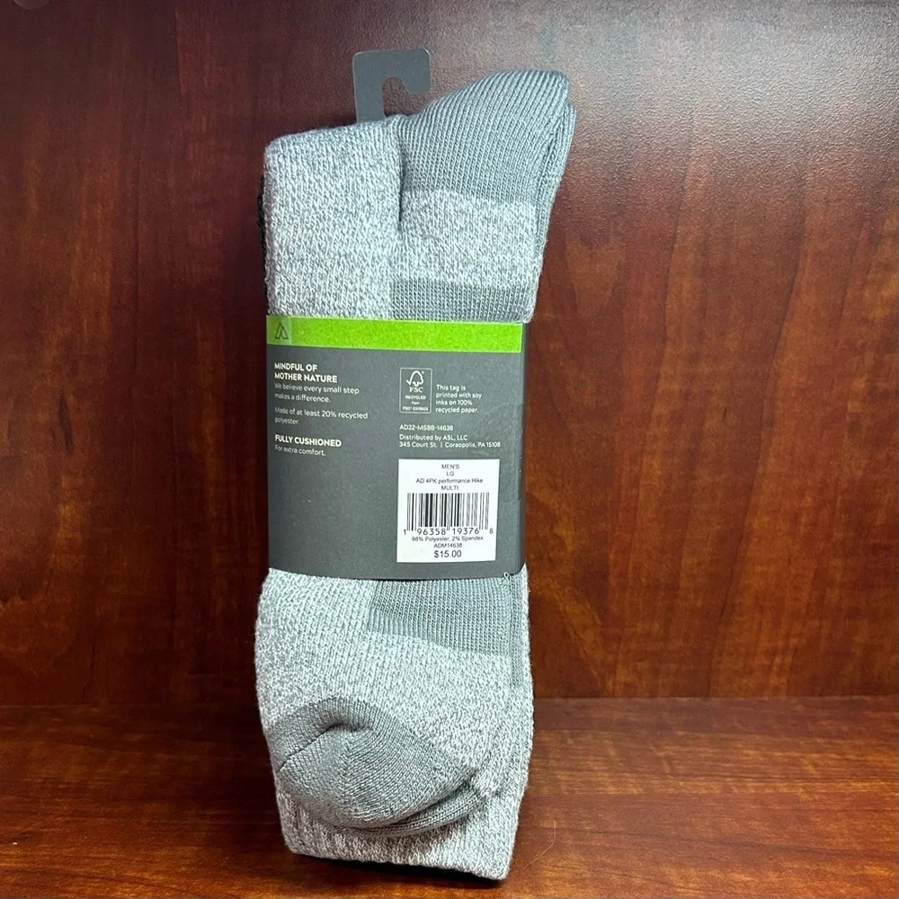 Alpine Design Beige Performance Hiking Socks Size LG NEW